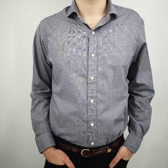 Polo Ralph Lauren Men's L Houndstooth Casual Button Down Long Sleeve Shirt - Picture 3 of 11